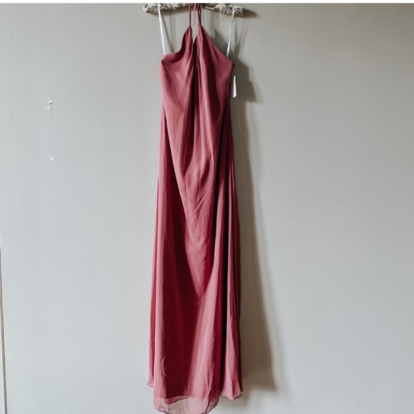 NWT Dusty Rose Halter Formal Dress - Picture 1 of 10